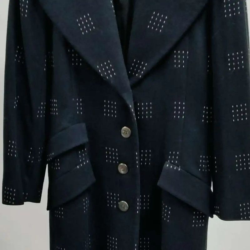 Givenchy Givenchy Women's Dark Blue Long Coat 0089 Size L / US 10 / IT 46 - 5 Thumbnail