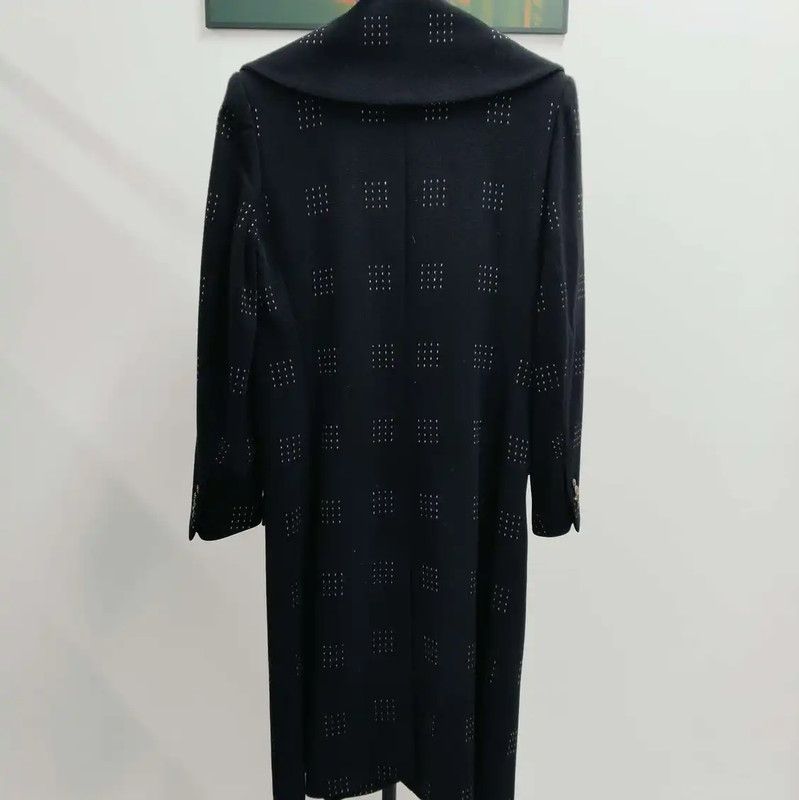 Givenchy Givenchy Women's Dark Blue Long Coat 0089 Size L / US 10 / IT 46 - 2 Thumbnail