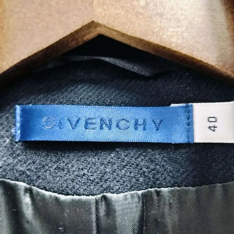Givenchy Givenchy Women's Dark Blue Long Coat 0089 Size L / US 10 / IT 46 - 3 Thumbnail