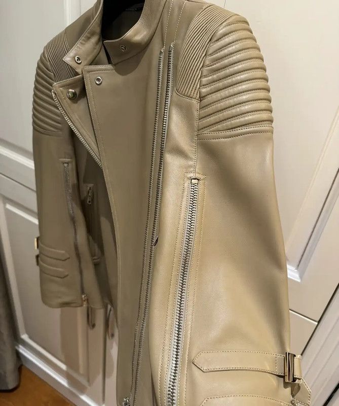 Givenchy Givenchy Women's Winter Khaki Leather Short Coat 0089 Size M / US 6-8 / IT 42-44 - 5 Thumbnail