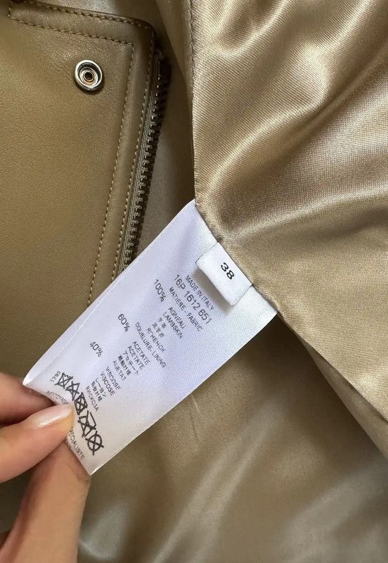 Givenchy Givenchy Women's Winter Khaki Leather Short Coat 0089 Size M / US 6-8 / IT 42-44 - 6 Thumbnail