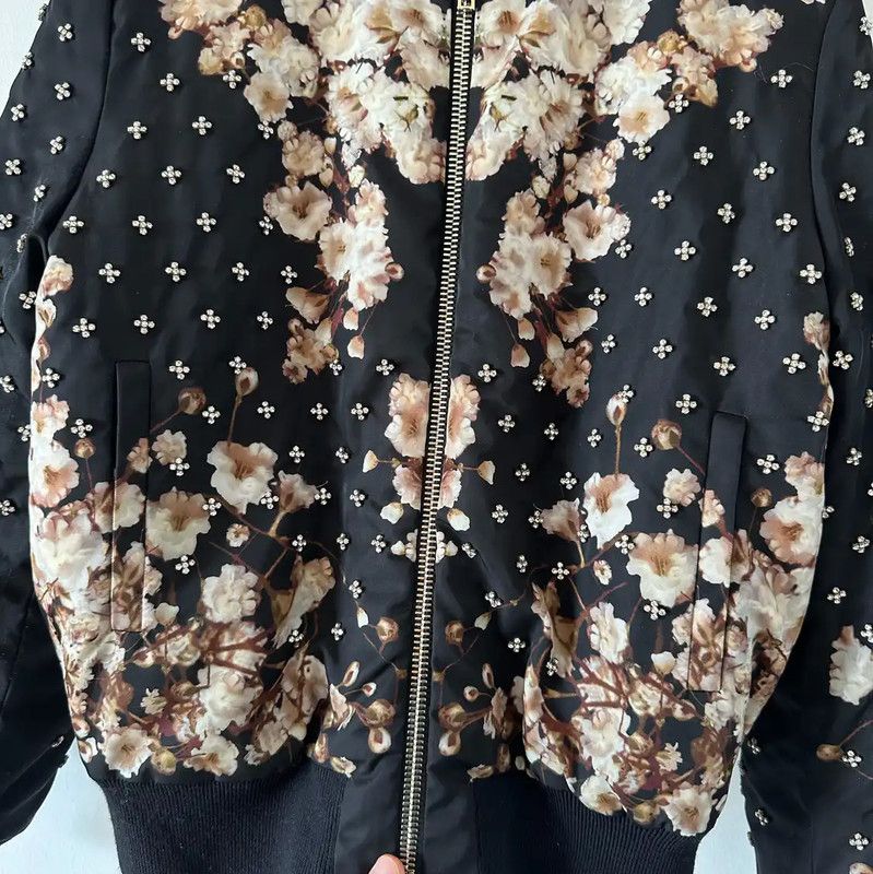 Givenchy Givenchy Black Floral Women's Jacket 0089 Size XS / US 0-2 / IT 36-38 - 3 Thumbnail