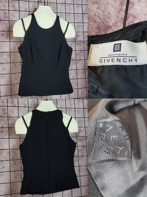 Givenchy Givenchy Black Wool Logo Short Sleeve Tee 0089 Size S / US 4 / IT 40 - 3 Thumbnail