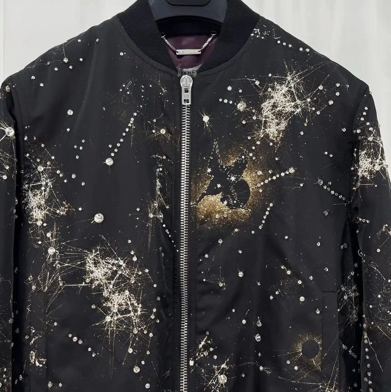 Givenchy Givenchy Women’s Black Graphic Bomber Jacket 0089 Size S / US 4 / IT 40 - 3 Thumbnail