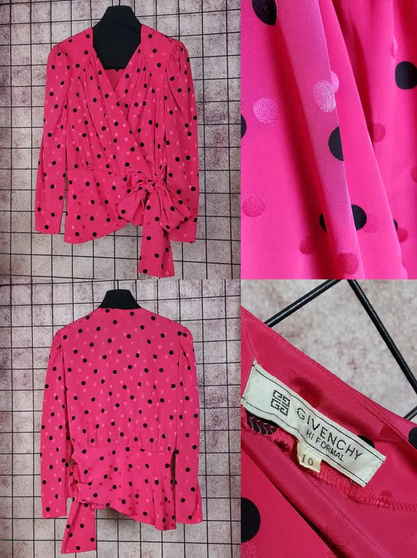 Givenchy Givenchy Pink Polka Dot Long Sleeve Shirt 0089 Size M / US 6-8 / IT 42-44 - 4 Thumbnail