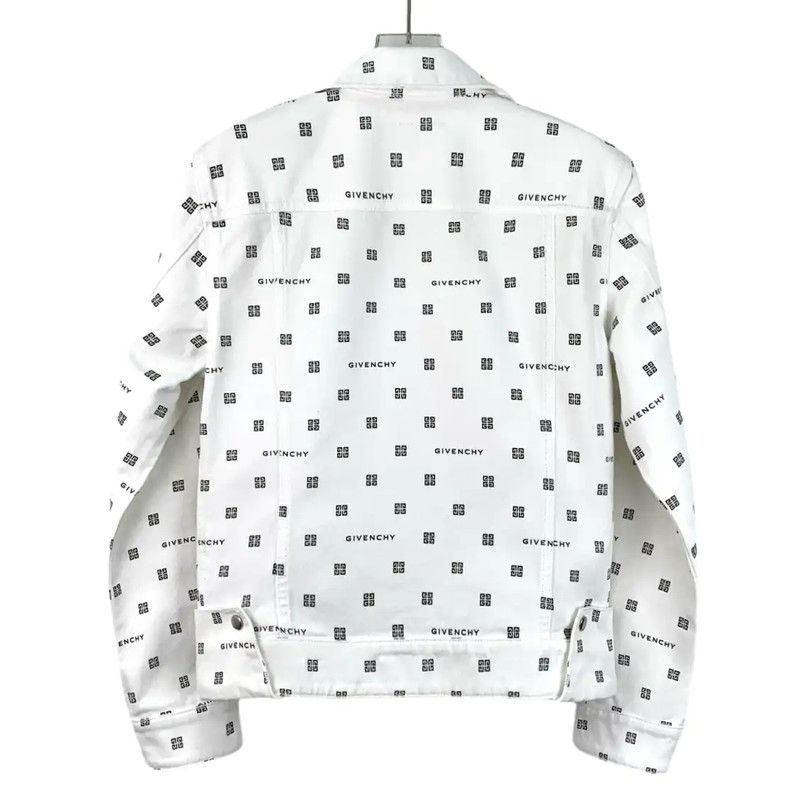 Givenchy Givenchy Women's XXS White Cotton Jacket 0089 Size XXS / US 00 / IT 34 - 2 Thumbnail