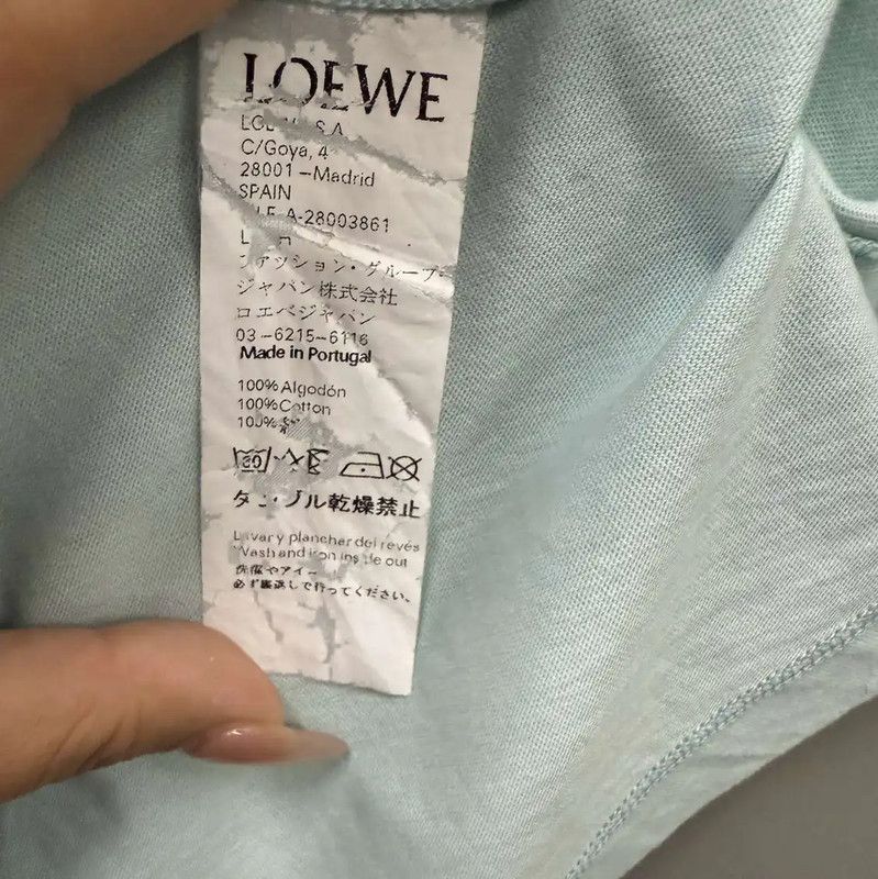 Loewe Loewe Summer Blue Cotton Short Sleeve T-shirt 0089 Size S / US 4 / IT 40 - 4 Thumbnail
