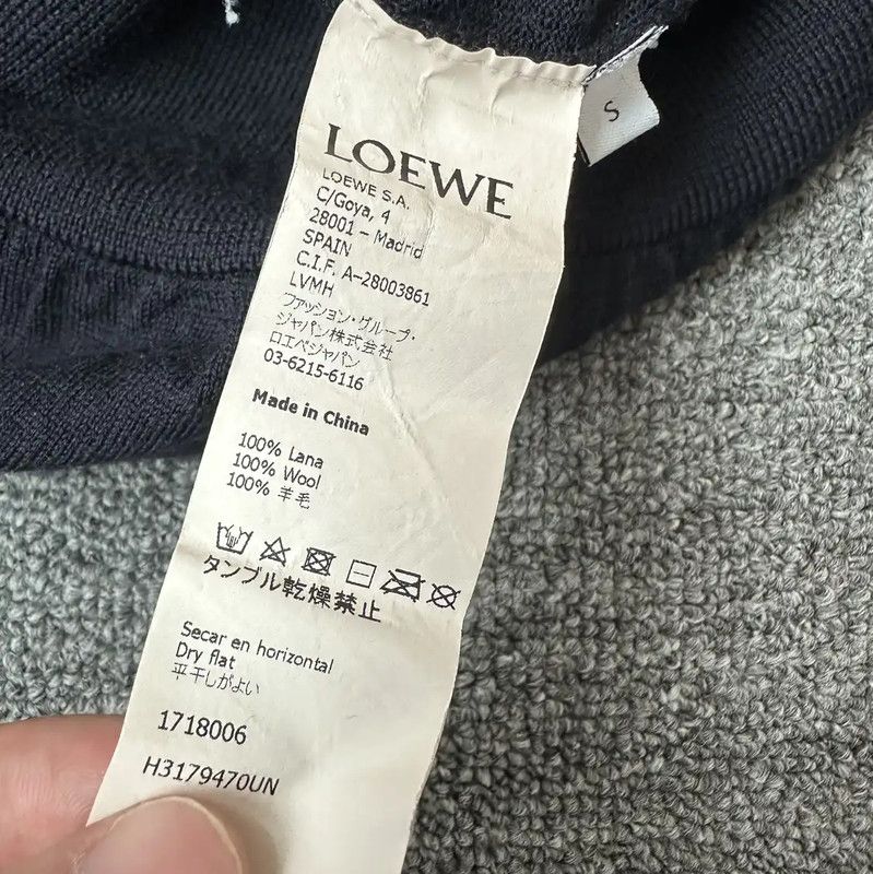 Loewe Loewe Women's Blue Wool Knit Sweater 0089 Size S / US 4 / IT 40 - 4 Thumbnail