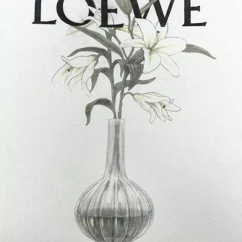 Loewe Loewe White Floral Logo T-Shirt 0089 Size S / US 4 / IT 40 - 4 Thumbnail