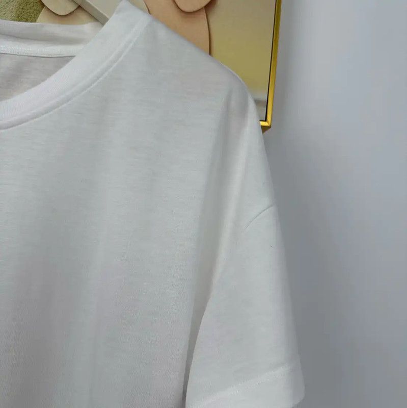 Loewe Loewe Summer White Cotton T-Shirt 0089 Size M / US 6-8 / IT 42-44 - 5 Thumbnail