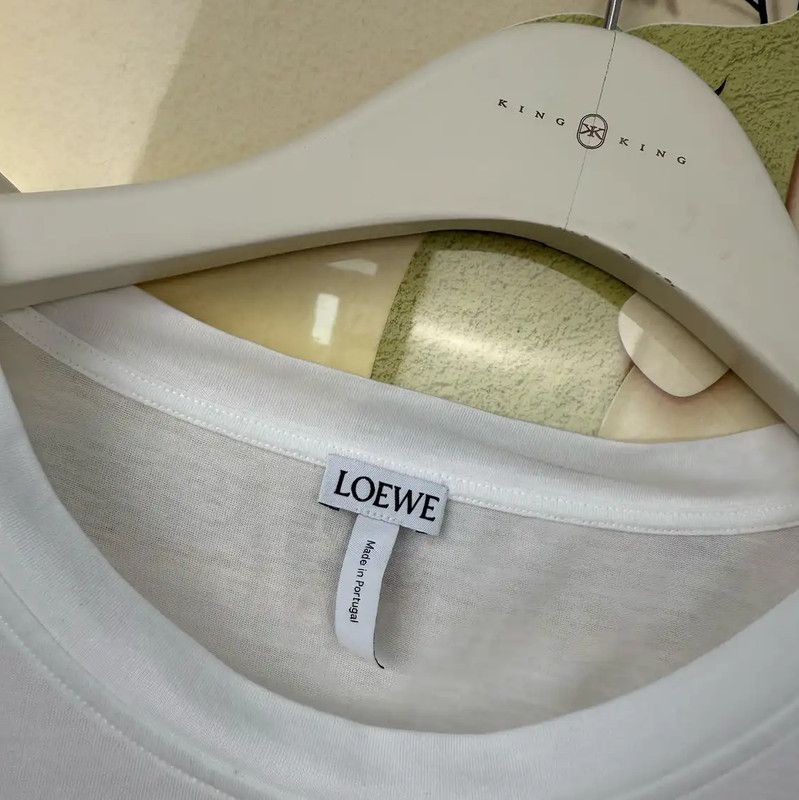 Loewe Loewe Summer White Cotton T-Shirt 0089 Size M / US 6-8 / IT 42-44 - 6 Thumbnail