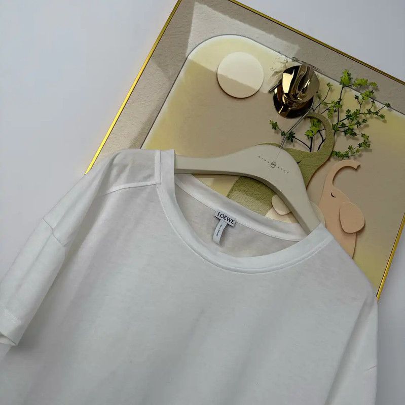 Loewe Loewe Summer White Cotton T-Shirt 0089 Size M / US 6-8 / IT 42-44 - 4 Thumbnail