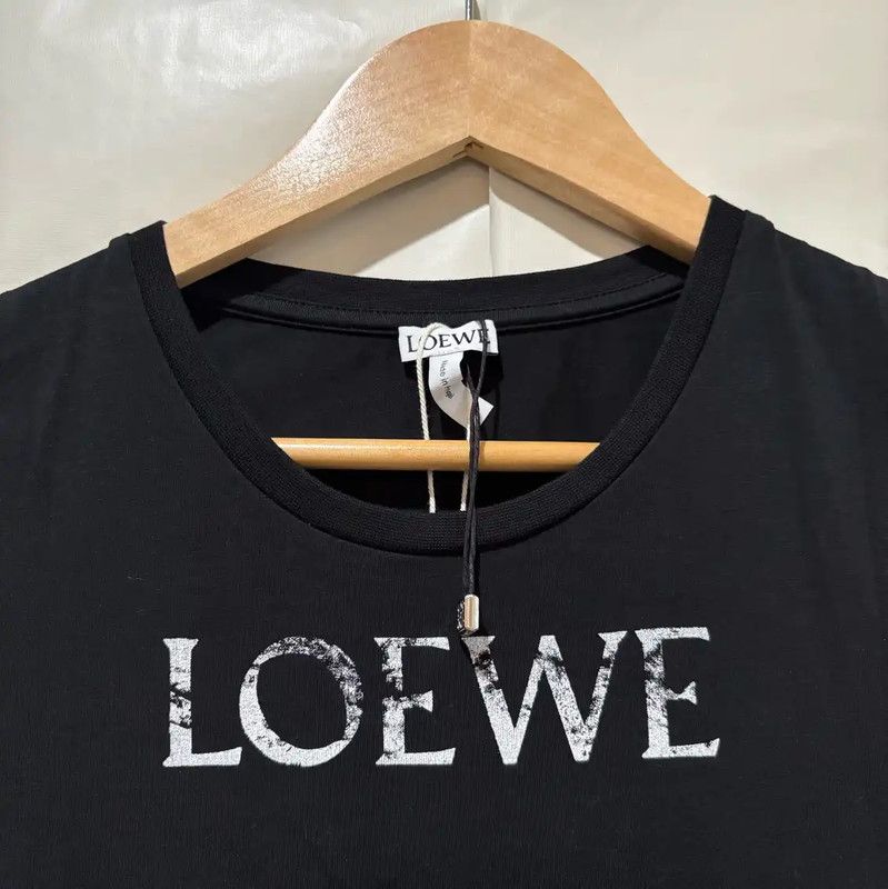 Loewe Loewe Summer Black Cotton Graphic Tee 0089 Size M / US 6-8 / IT 42-44 - 2 Thumbnail