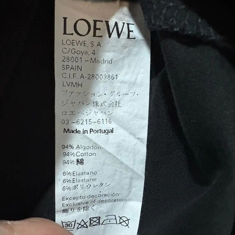 Loewe Loewe Summer Black Cotton Graphic Tee 0089 Size M / US 6-8 / IT 42-44 - 4 Thumbnail
