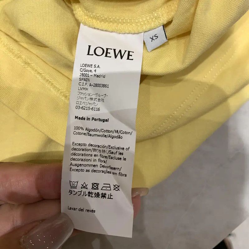 Loewe Loewe Summer Yellow Cotton Graphic T-Shirt 0089 Size XS / US 0-2 / IT 36-38 - 6 Thumbnail