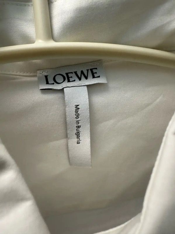 Loewe Loewe White Cotton Shirt for Women 0089 Size S / US 4 / IT 40 - 3 Thumbnail