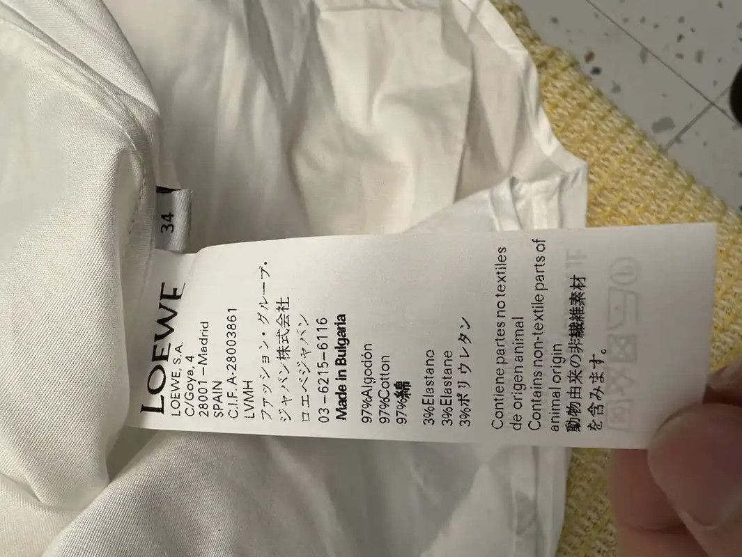 Loewe Loewe White Cotton Shirt for Women 0089 Size S / US 4 / IT 40 - 4 Thumbnail