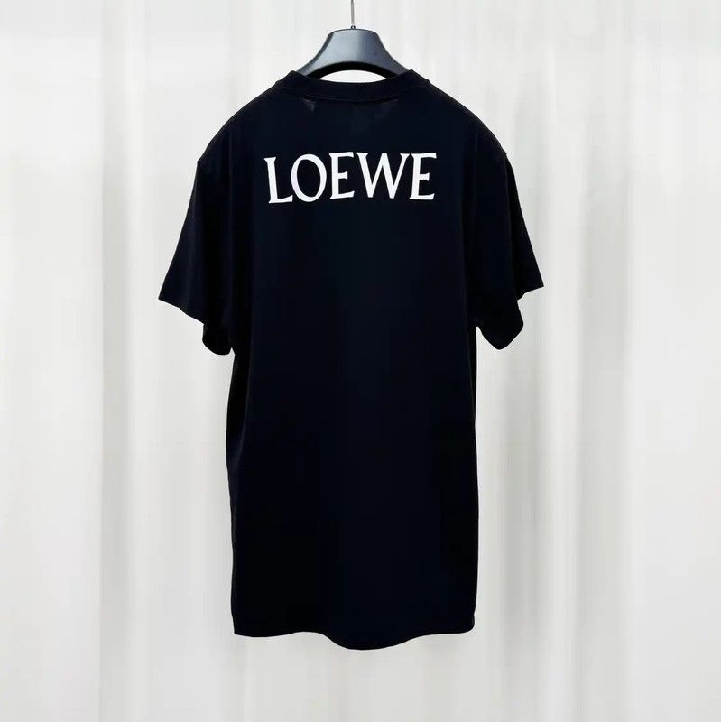 Loewe Loewe Black Summer Logo T-Shirt for Women 0089 Size XS / US 0-2 / IT 36-38 - 2 Thumbnail