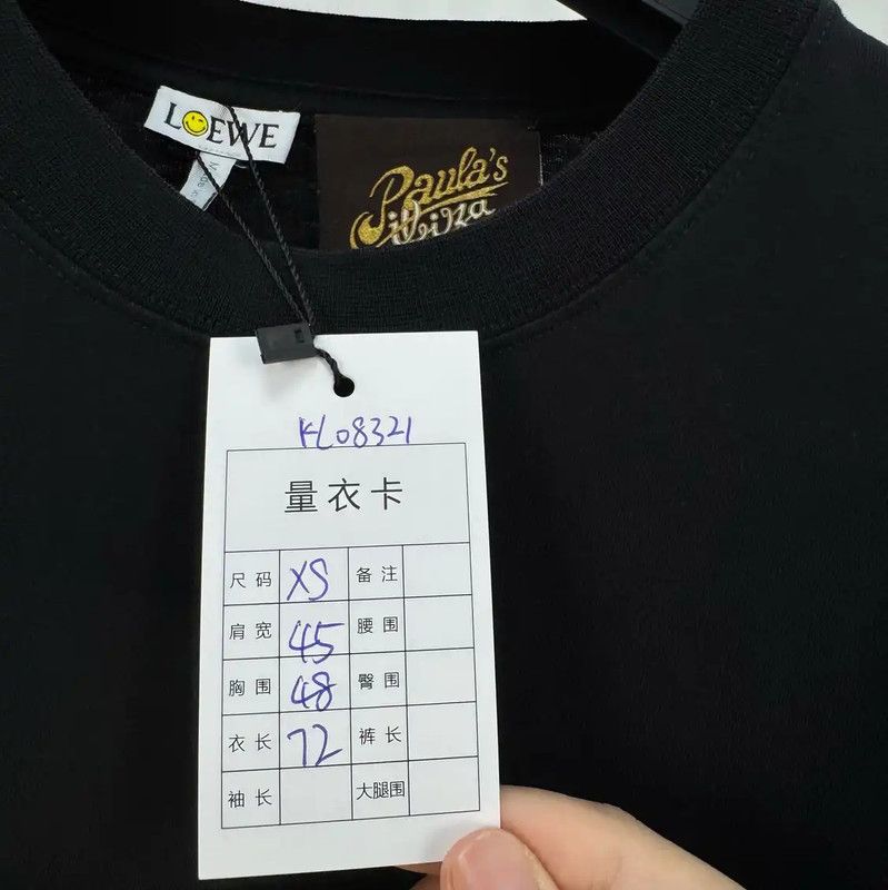 Loewe Loewe Black Summer Logo T-Shirt for Women 0089 Size XS / US 0-2 / IT 36-38 - 7 Thumbnail