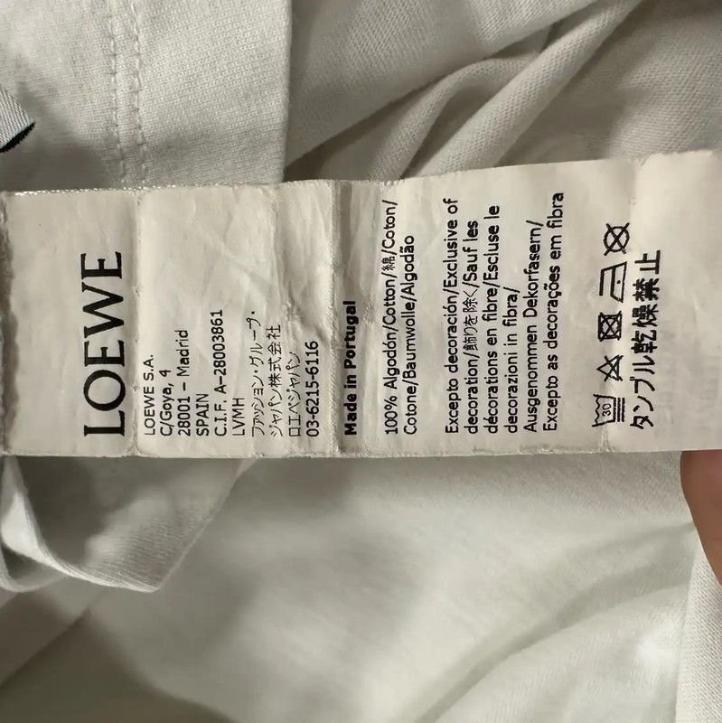 Loewe Loewe White Cotton T-Shirt for Women 0089 Size XS / US 0-2 / IT 36-38 - 5 Thumbnail