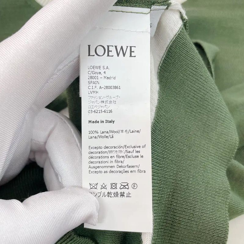 Loewe Loewe Green Wool Short Sleeve Knit Top 0089 Size XS / US 0-2 / IT 36-38 - 6 Thumbnail