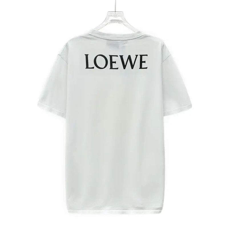 Loewe Loewe White Smiley Face T-Shirt 0089 Size L / US 10 / IT 46 - 2 Thumbnail