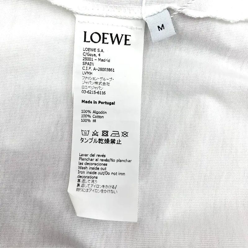 Loewe Loewe White Cotton Graphic T-Shirt for Women 0089 Size M / US 6-8 / IT 42-44 - 6 Thumbnail