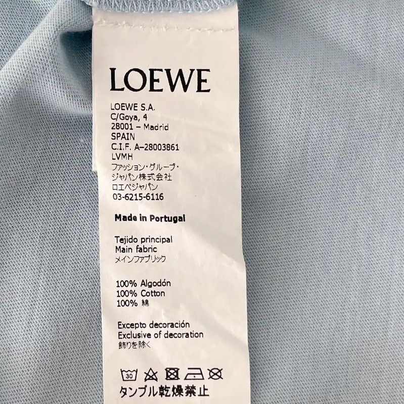 Loewe Loewe Summer Blue Cotton Short Sleeve T-Shirt 0089 Size S / US 4 / IT 40 - 9 Thumbnail