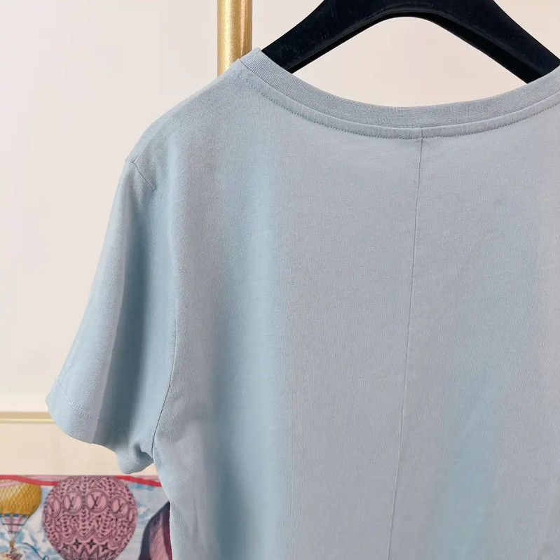 Loewe Loewe Summer Blue Cotton Short Sleeve T-Shirt 0089 Size S / US 4 / IT 40 - 8 Thumbnail