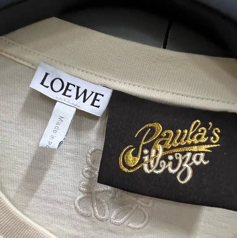 Loewe Loewe Summer White Cotton Logo Tee 0089 Size XS / US 0-2 / IT 36-38 - 2 Thumbnail
