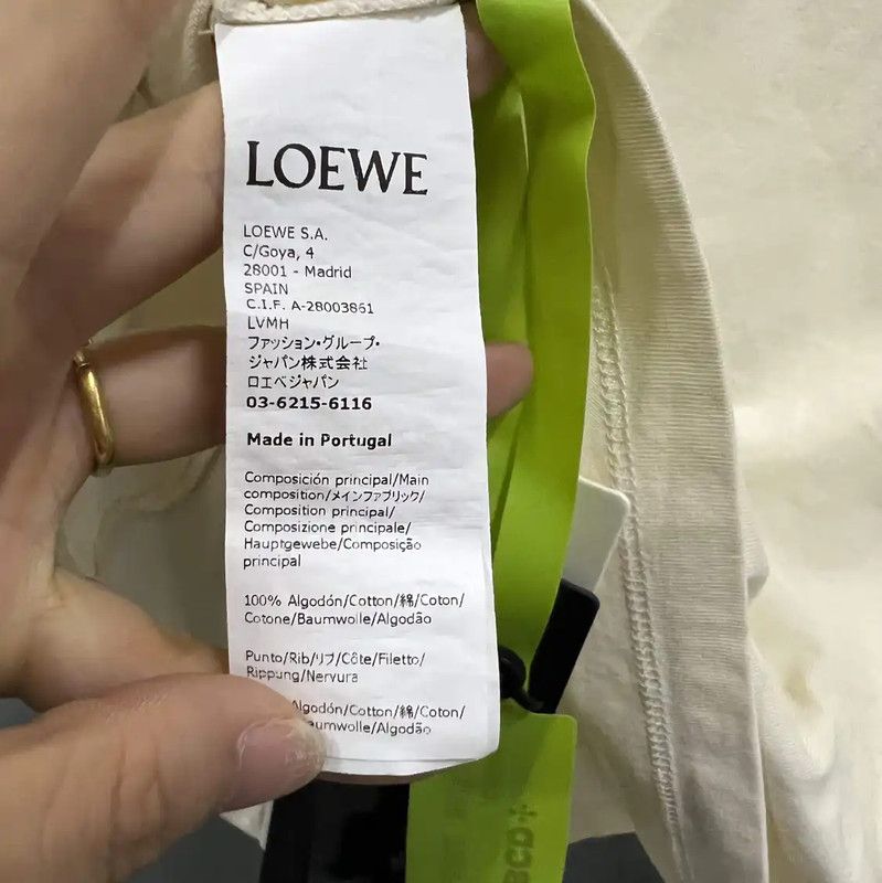 Loewe Loewe Summer White Cotton Logo Tee 0089 Size XS / US 0-2 / IT 36-38 - 4 Thumbnail