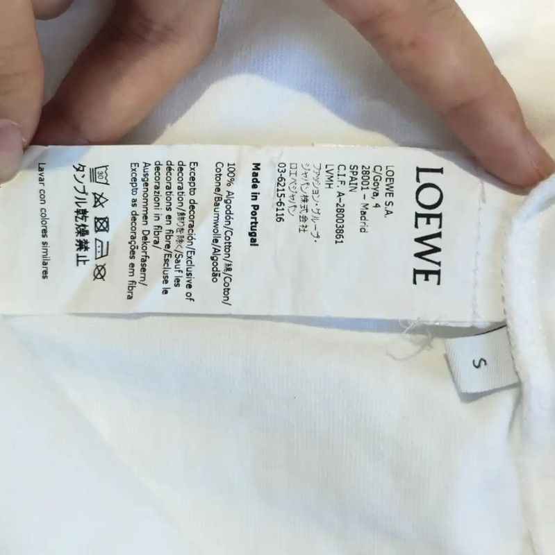 Loewe Loewe White Cotton Women's T-Shirt 0089 Size S / US 4 / IT 40 - 5 Thumbnail