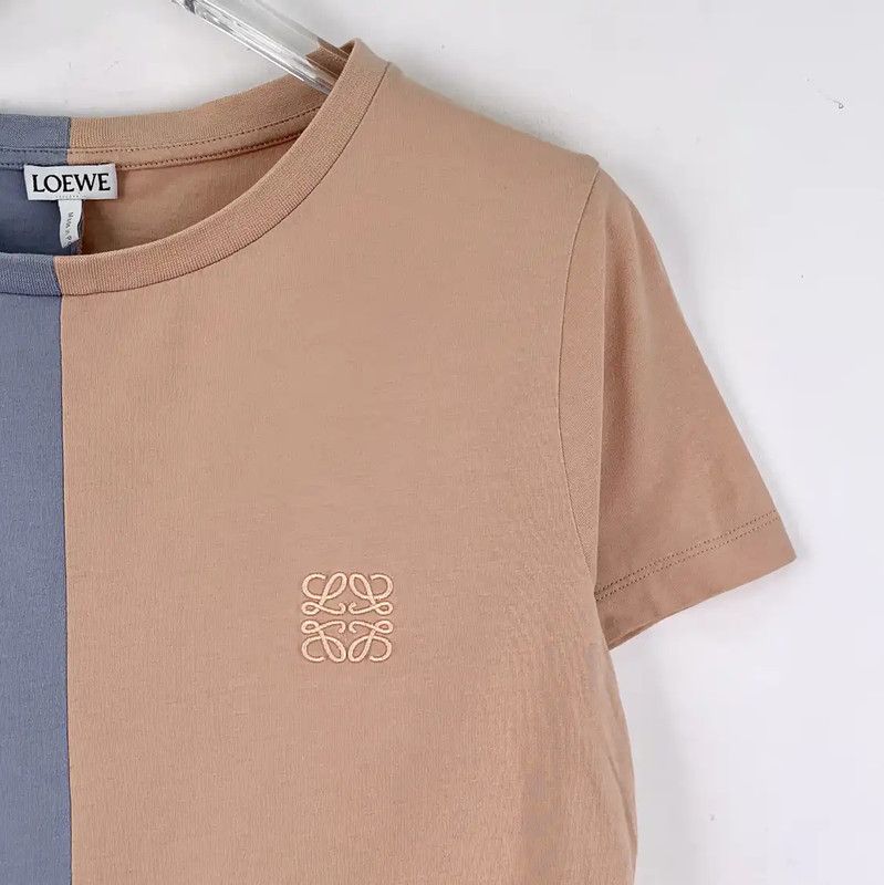 Loewe Loewe Color-Block Women's Cotton T-Shirt 0089 Size XS / US 0-2 / IT 36-38 - 3 Thumbnail