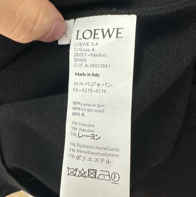 Loewe LOEWE Black Wool Knit Sweater with Cat Design 0089 Size S / US 4 / IT 40 - 5 Thumbnail