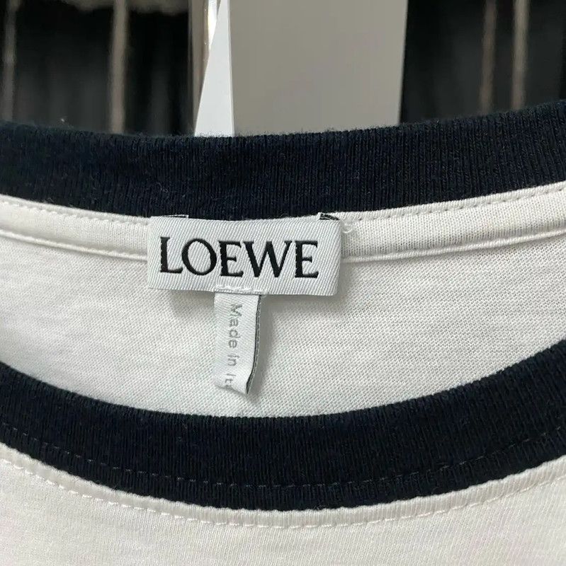 Loewe Loewe Women's Summer White Cotton T-Shirt 0089 Size L / US 10 / IT 46 - 6 Thumbnail