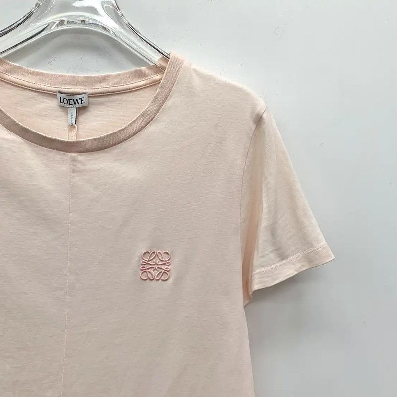 Loewe Loewe Light Pink Cotton Women's T-Shirt 0089 Size M / US 6-8 / IT 42-44 - 3 Thumbnail