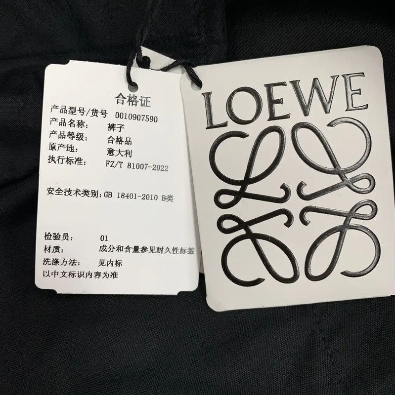 Loewe Loewe Black Casual Pants for Women 0089 Size 23" - 7 Thumbnail