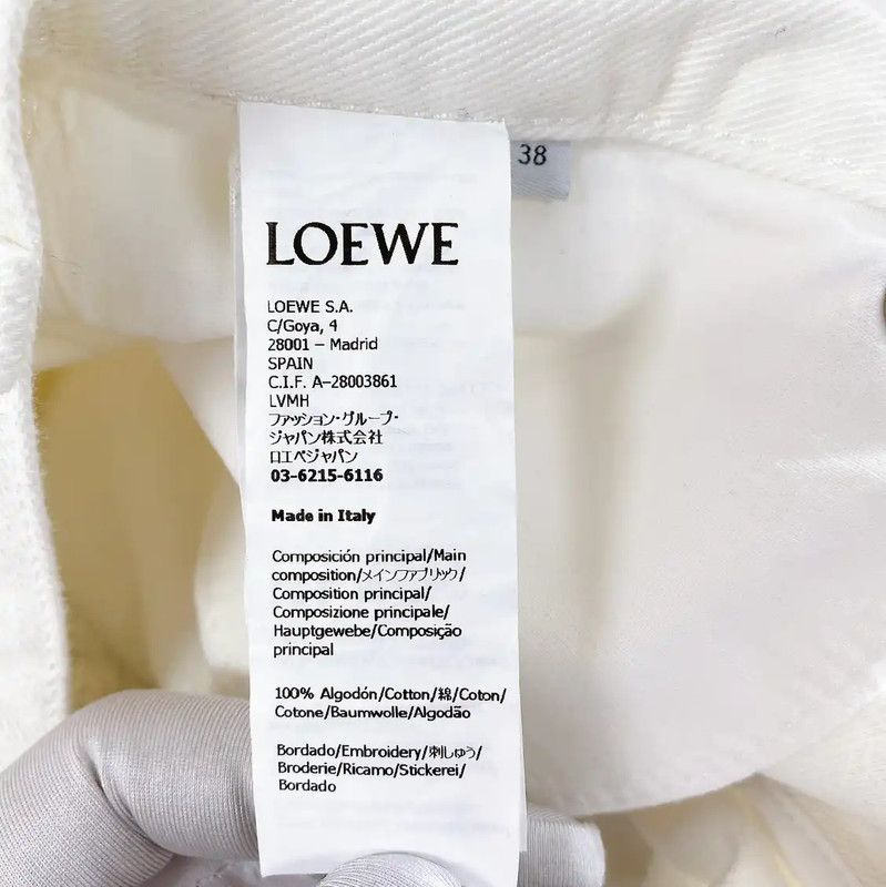Loewe Loewe White Cotton Women's Shorts 0089 Size 25" / US 0 / IT 36 - 8 Thumbnail
