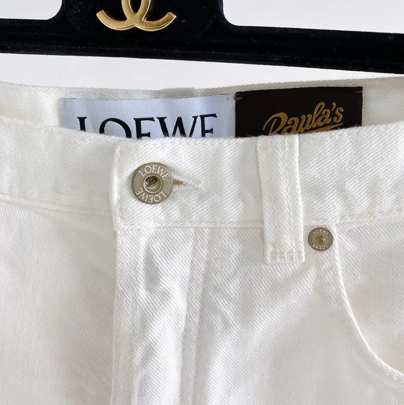 Loewe Loewe White Cotton Women's Shorts 0089 Size 25" / US 0 / IT 36 - 5 Thumbnail