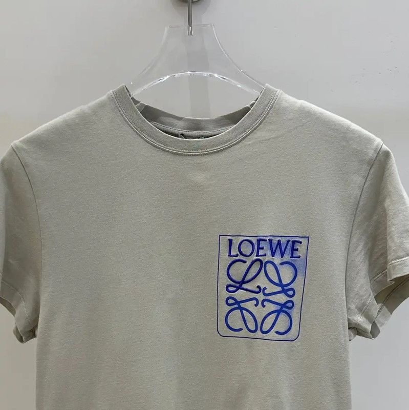 Loewe Loewe Short Sleeve Embroidered Logo Tee 0089 Size XXS / US 00 / IT 34 - 2 Thumbnail