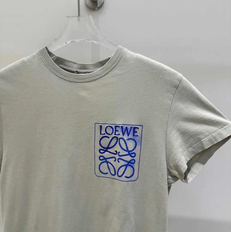 Loewe Loewe Short Sleeve Embroidered Logo Tee 0089 Size XXS / US 00 / IT 34 - 4 Thumbnail