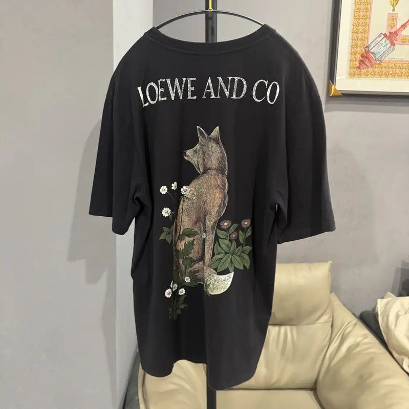 Loewe Loewe Black Cotton Women's T-Shirt 0089 Size L / US 10 / IT 46 - 2 Thumbnail