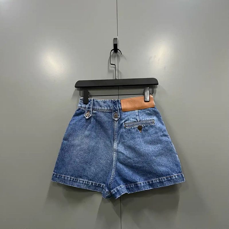 Loewe Loewe Summer Blue Cotton Women's Shorts 0089 Size 36" / US 14 / IT 50 - 2 Thumbnail