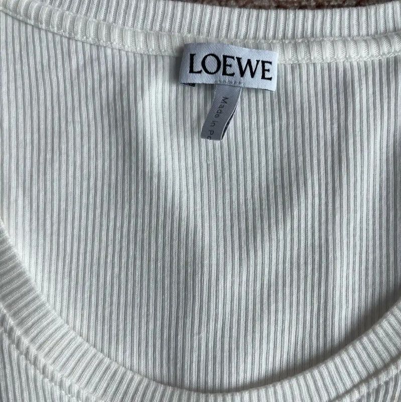 Loewe Loewe White Cotton Women’s Sleeveless Top 0089 Size M / US 6-8 / IT 42-44 - 3 Thumbnail
