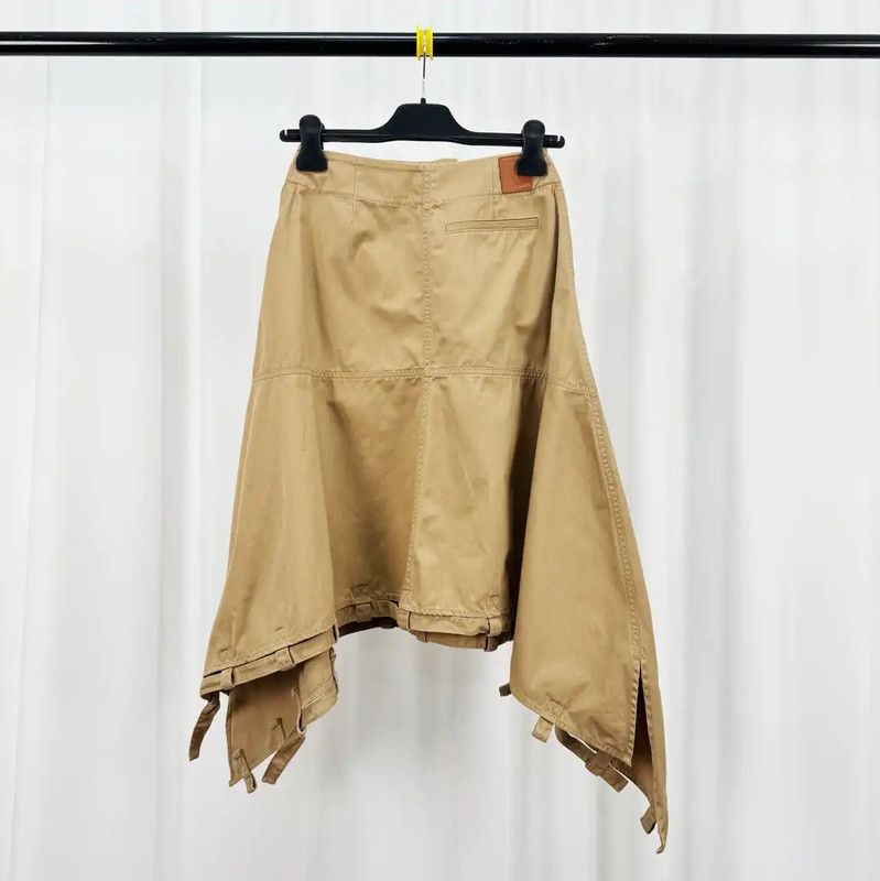 Loewe Loewe Asymmetrical Khaki Midi Skirt 0089 Size 22" - 2 Thumbnail