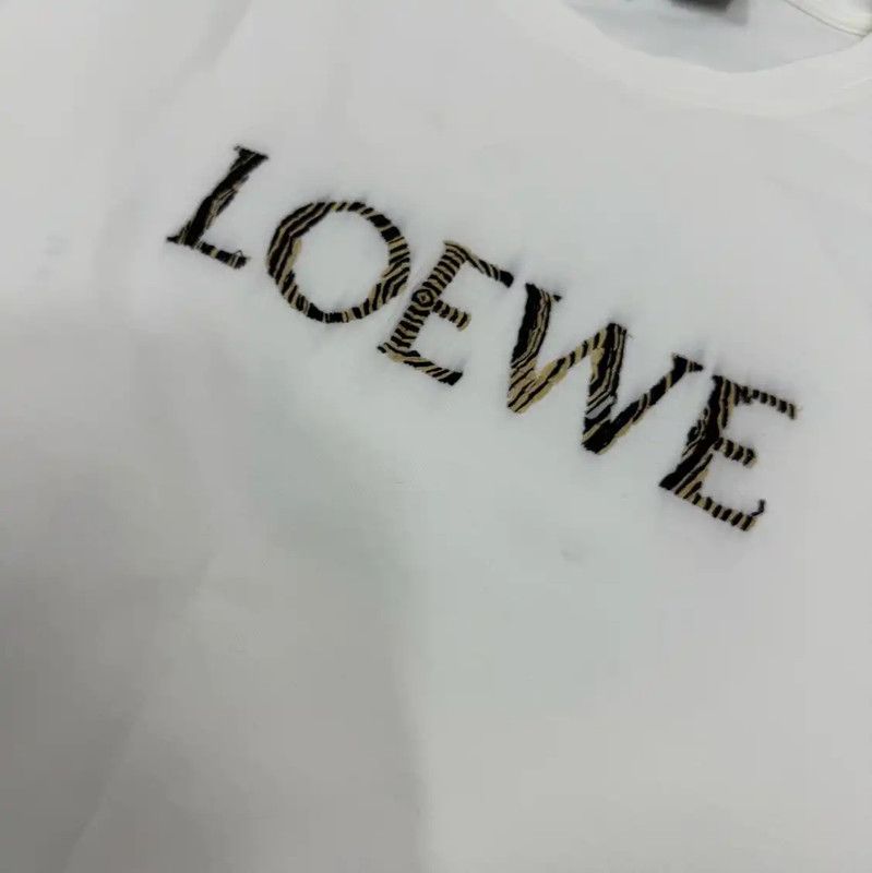 Loewe Loewe White Cotton Women's Cropped T-Shirt 0089 Size M / US 6-8 / IT 42-44 - 3 Thumbnail