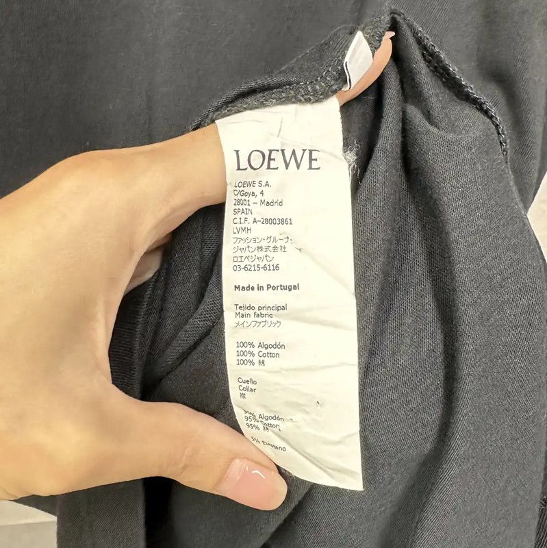 Loewe Loewe Summer Black Cotton Short Sleeve T-Shirt 0089 Size M / US 6-8 / IT 42-44 - 5 Thumbnail
