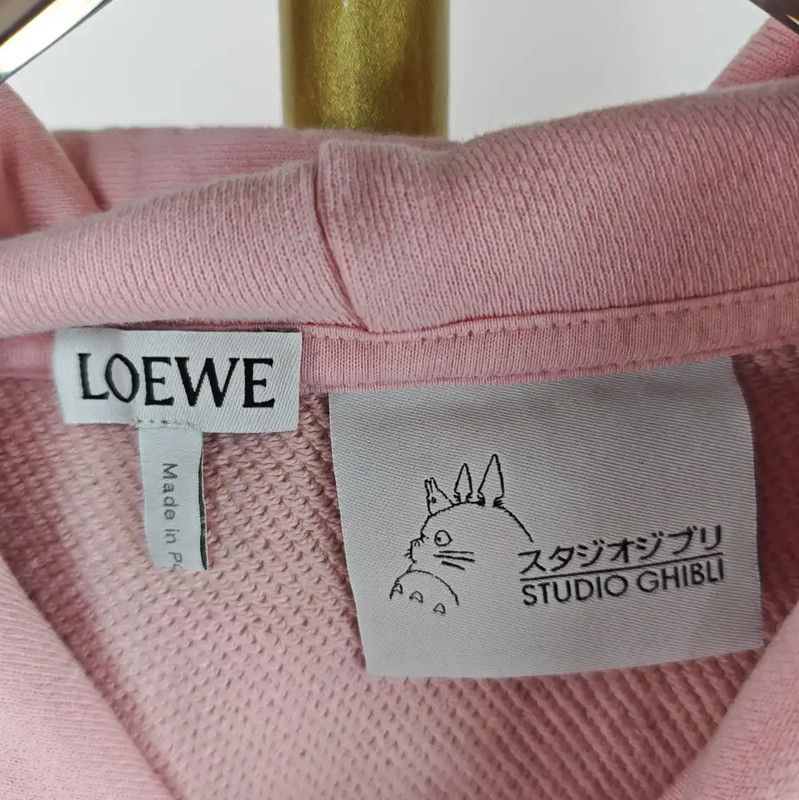 Loewe Loewe Pink Cotton Women's Hoodie 0089 Size L / US 10 / IT 46 - 3 Thumbnail
