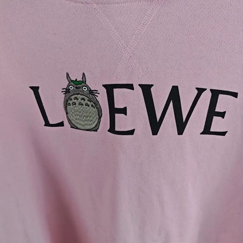 Loewe Loewe Pink Cotton Women's Hoodie 0089 Size L / US 10 / IT 46 - 2 Thumbnail