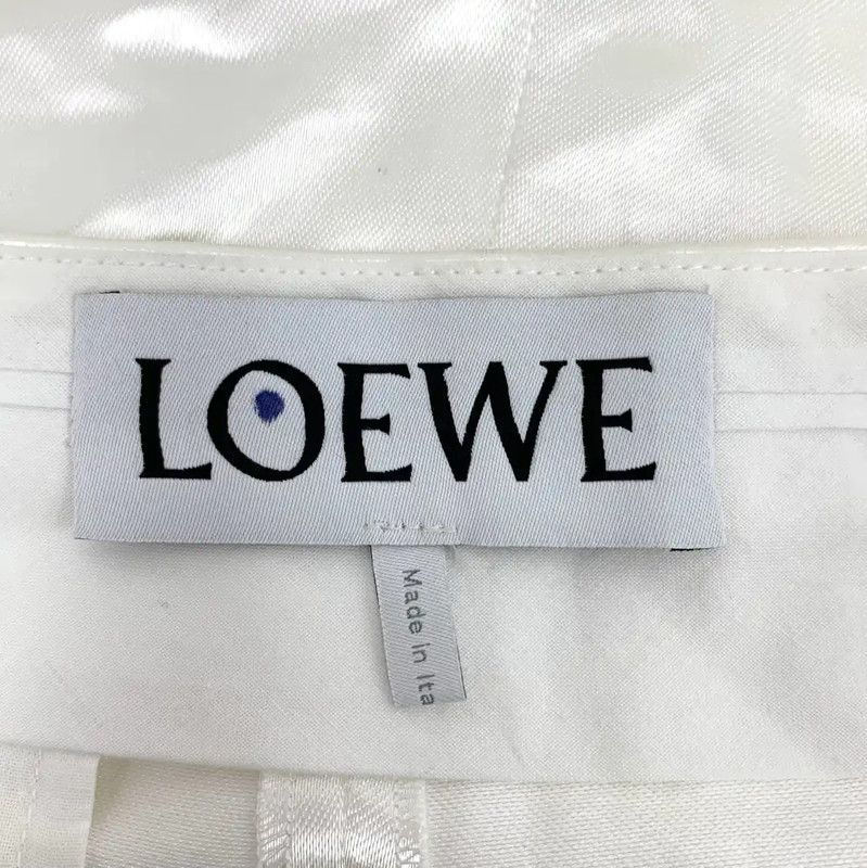Loewe Loewe White Cotton Casual Pants for Women 0089 Size 23" - 6 Thumbnail